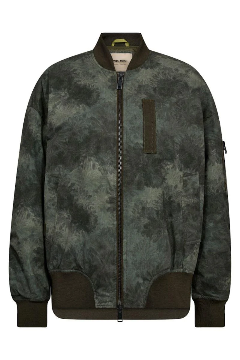 Ruby Print Bomber Jacket | Olive Night | Jakke fra Mos Mosh - Image 3