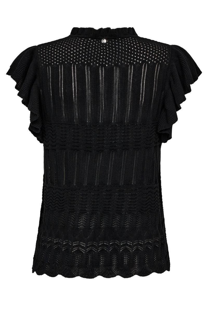 Ryett Knit Blouse| Black | Strik fra Mos Mosh - Image 2
