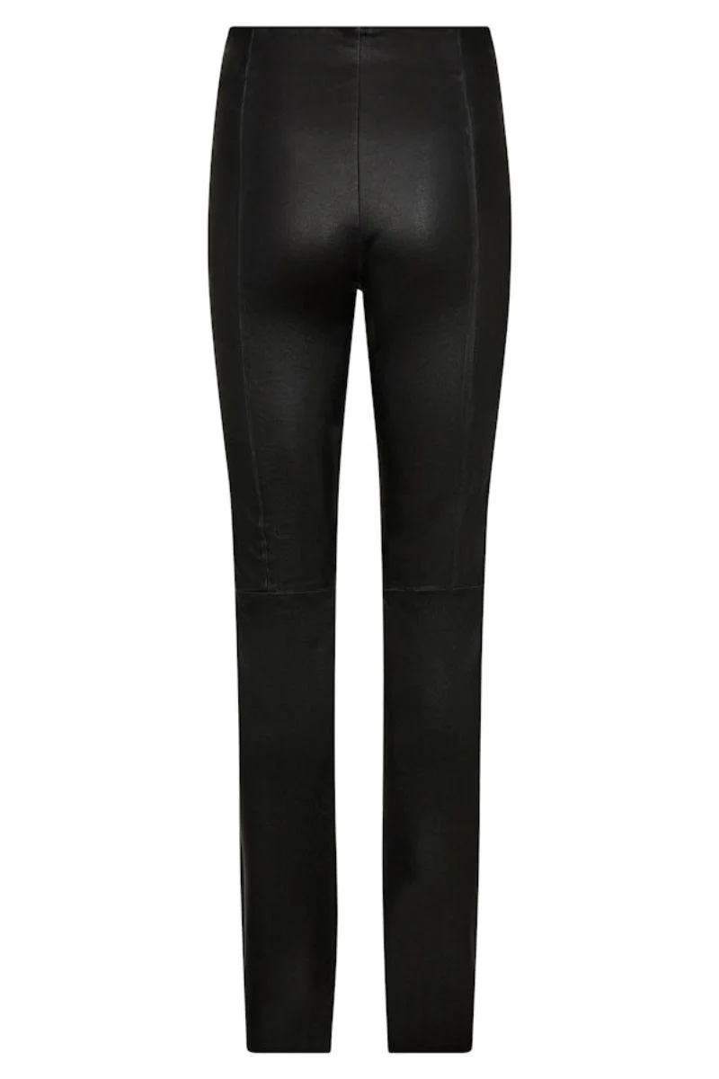 Sarina Long Leather LeggingLong | Black | Leather fra Mos Mosh - Image 3