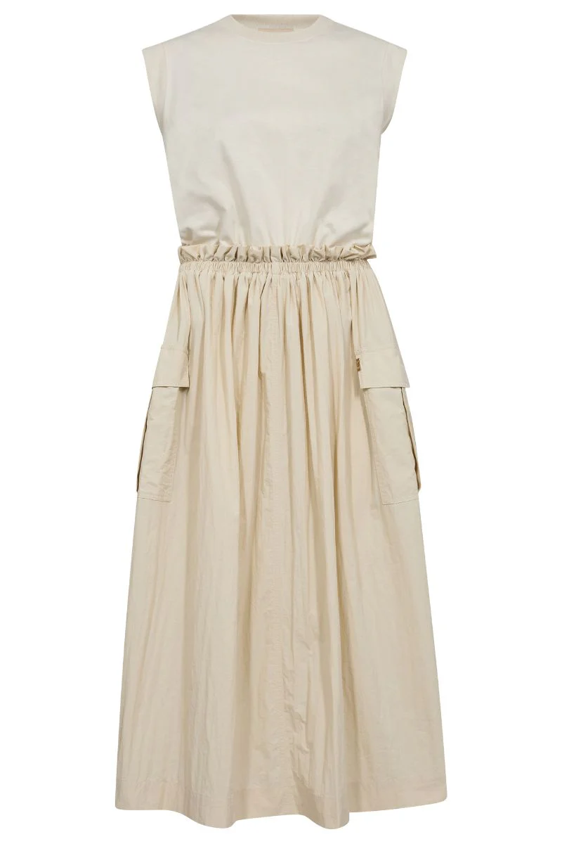 Sazha Mix Dress| Ecru | Kjole fra Mos Mosh - Image 2