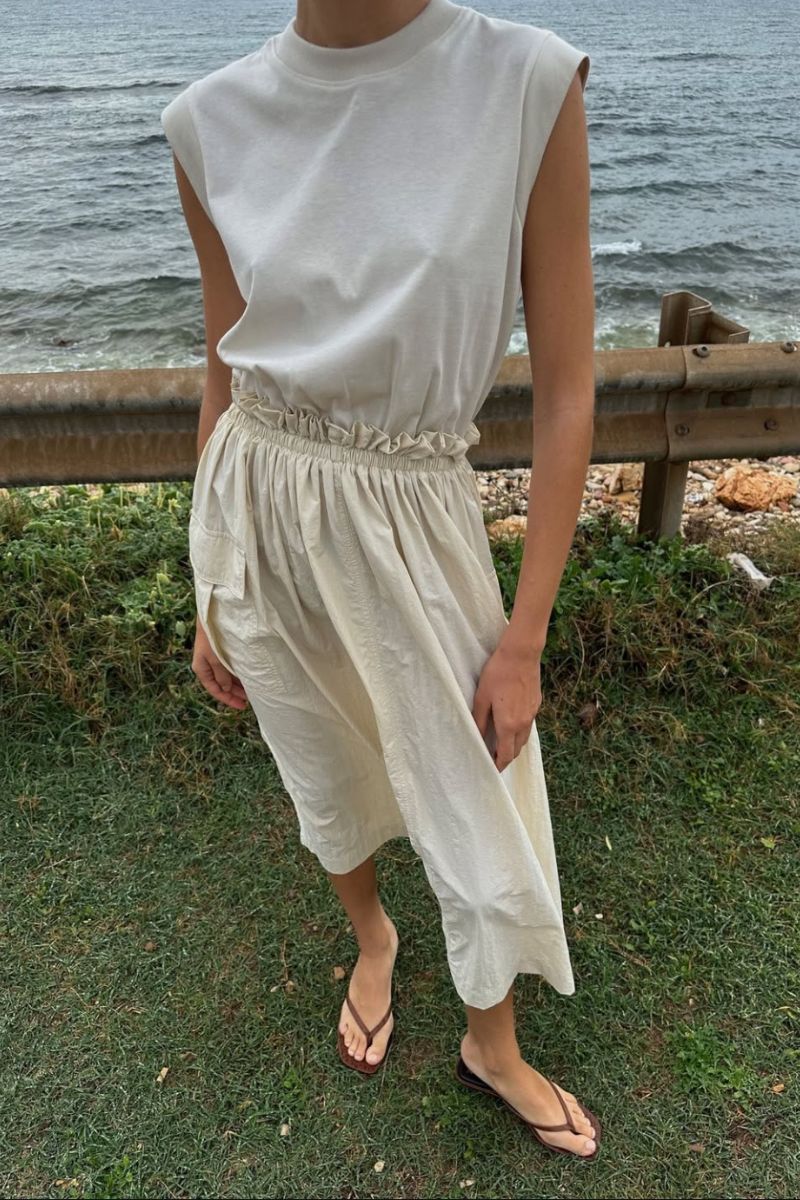 Sazha Mix Dress| Ecru | Kjole fra Mos Mosh - Image 5