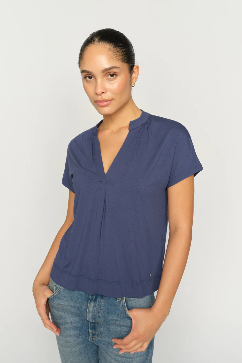 Shira Tee | Crown Blue | T-Shirt fra Mos Mosh