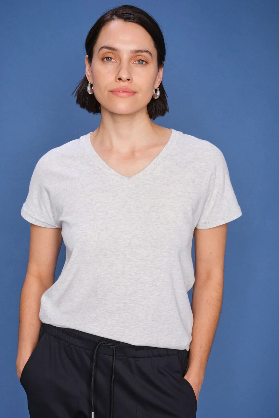 Sienna V-SS Tee | Ecru | T-shirt fra Mos Mosh - Image 2