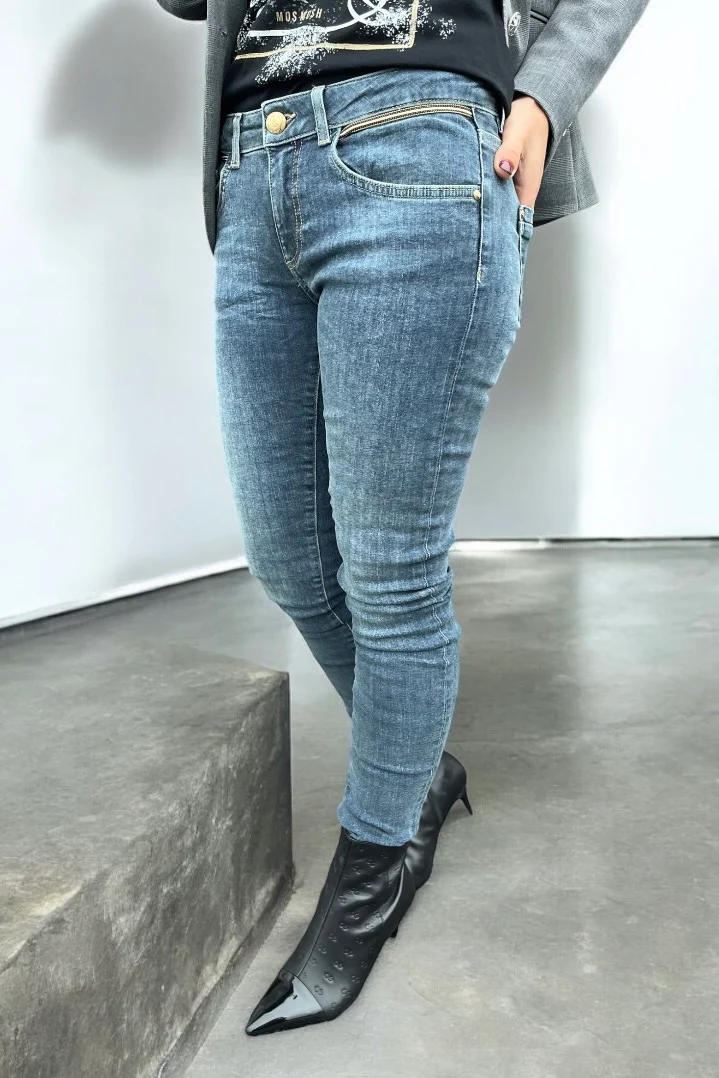 Sumner Ida Chain Jeans | Blue | Jeans fra Mos Mosh - Image 9