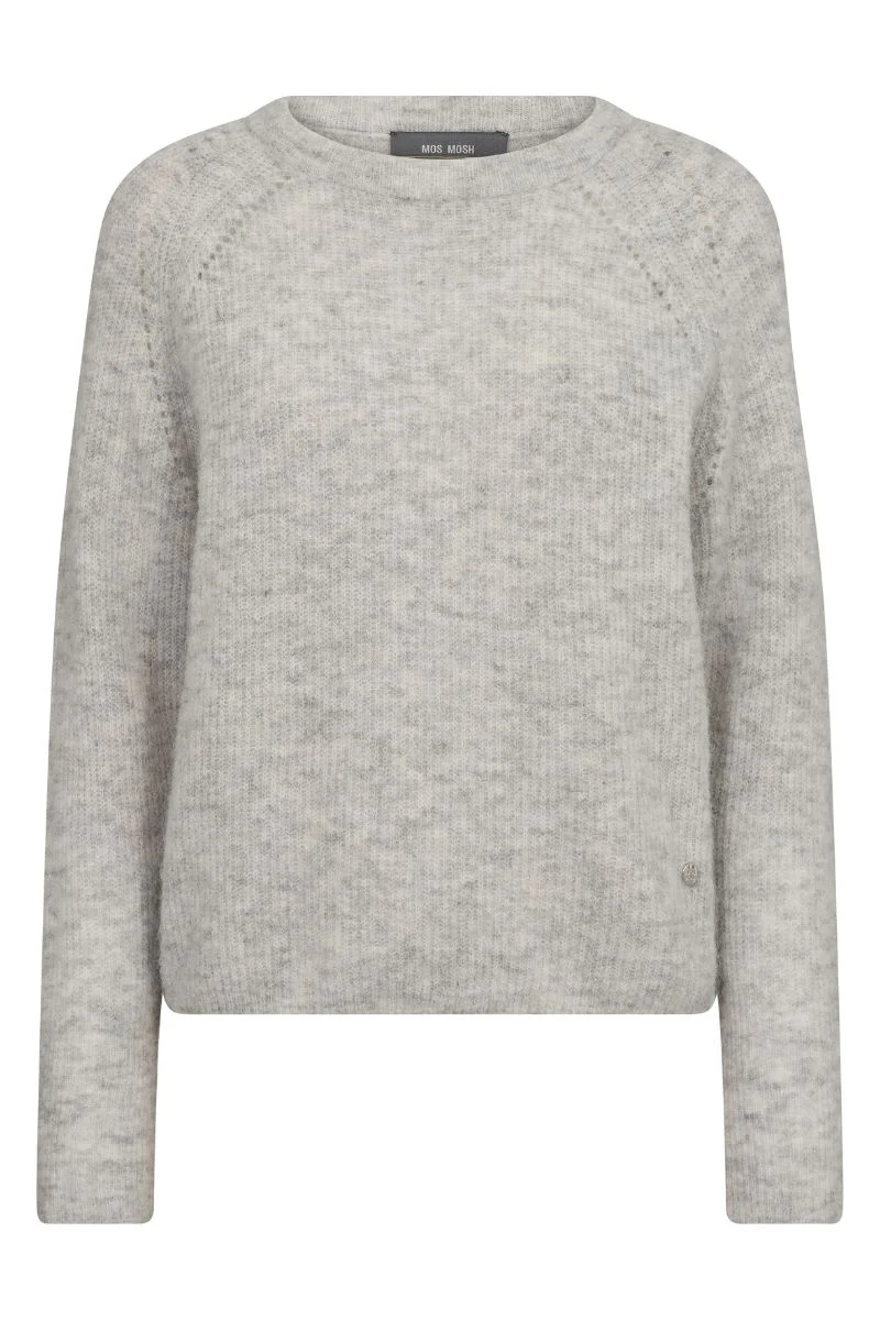 Talli LS Knit | Grey Melange | Strik fra Mos Mosh