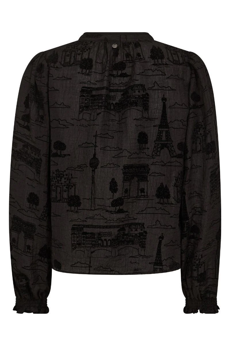 Tazzin Tale Light Blouse | Black | Bluse fra Mos Mosh - Image 5