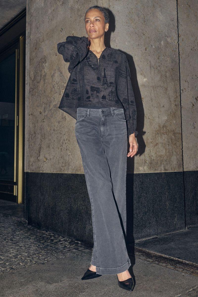 Tazzin Tale Light Blouse | Black | Bluse fra Mos Mosh - Image 6