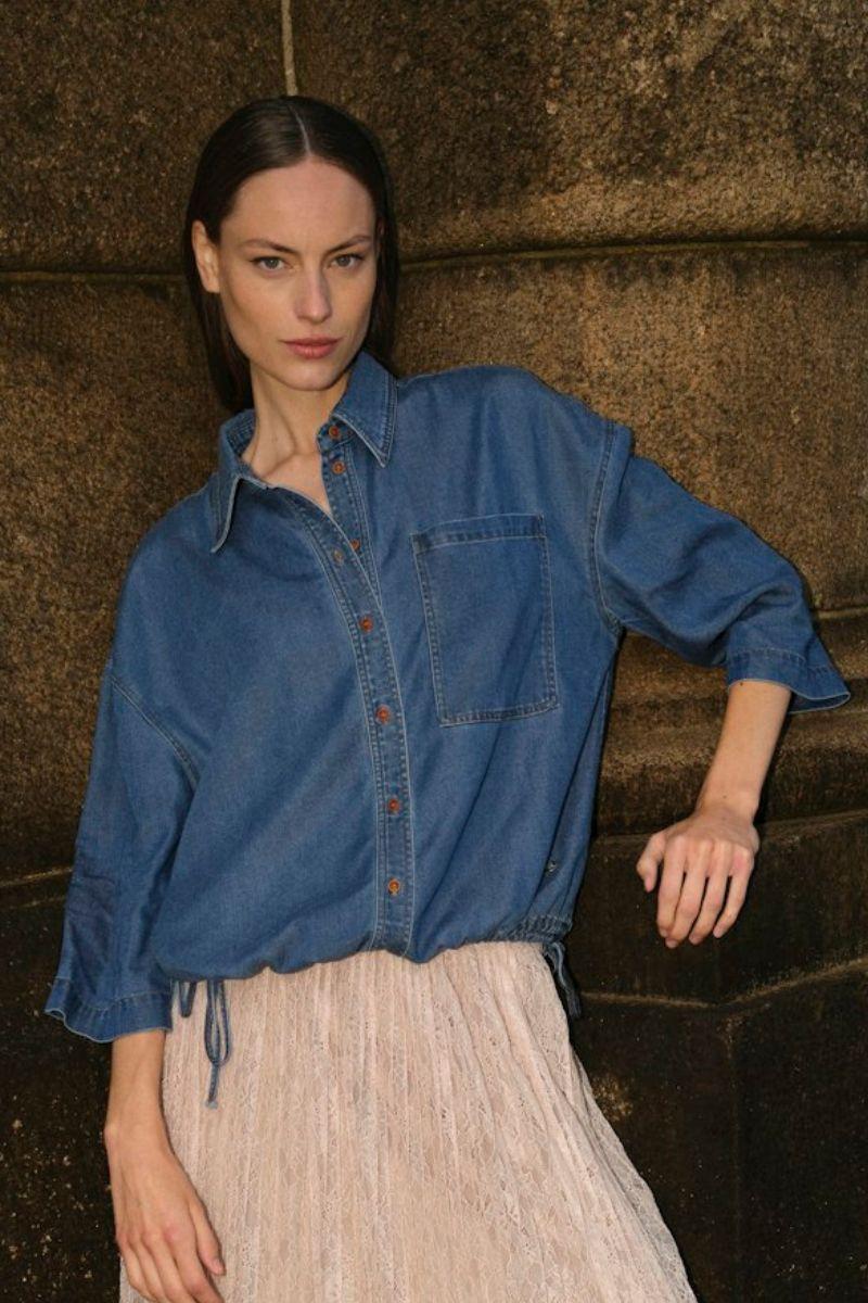 Tessa Lich Shirt | Blue | Skjorte fra Mos Mosh