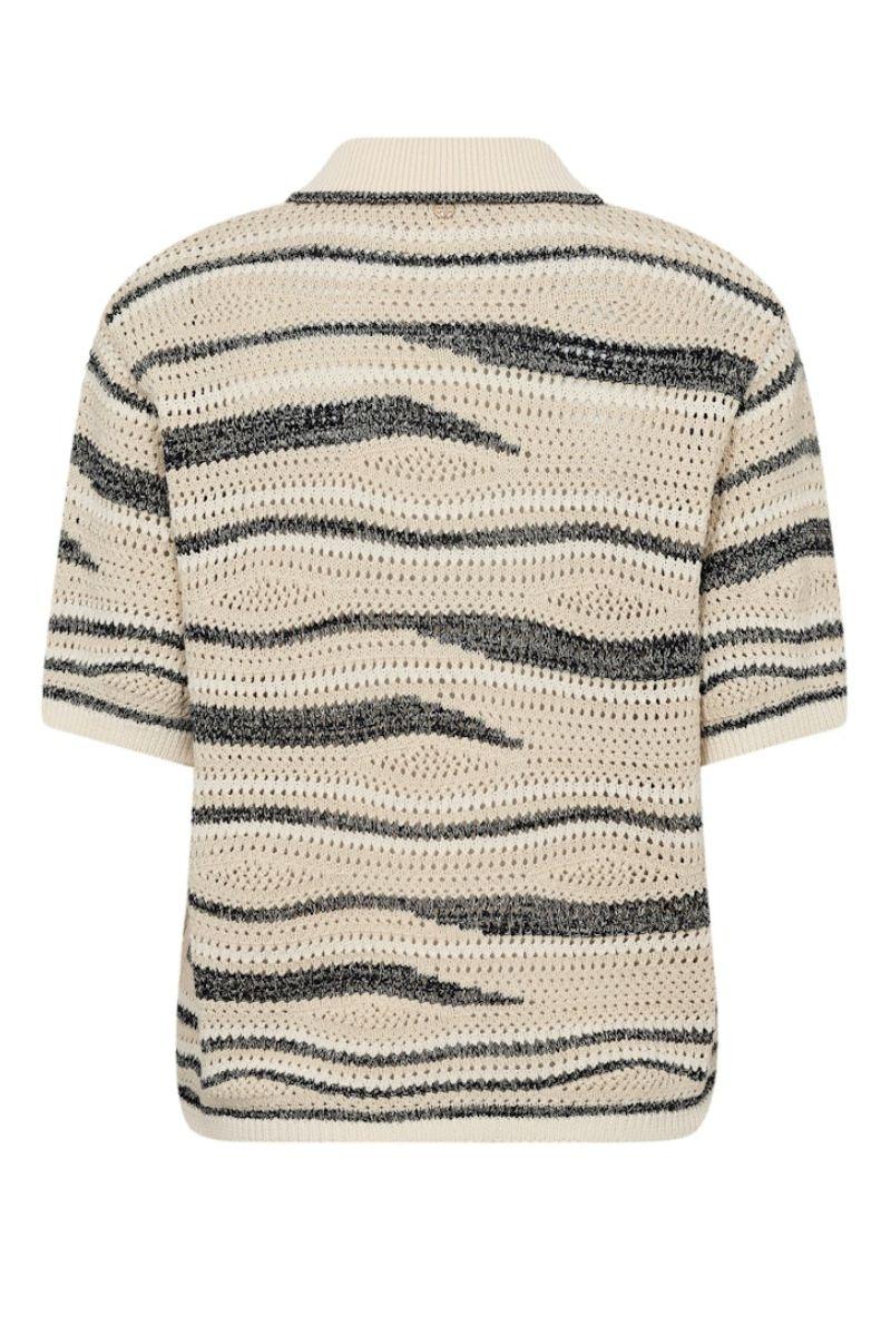 Une Wave SS Knit Cardigan | Ecru | Strik fra Mos Mosh - Image 3