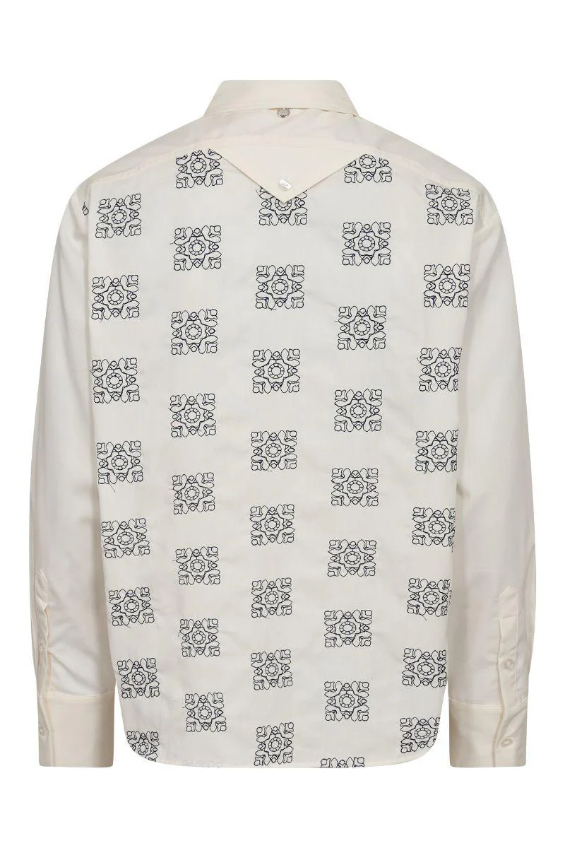 Weina Geo Shirt | Ecru | Skjorte fra Mos Mosh - Image 4