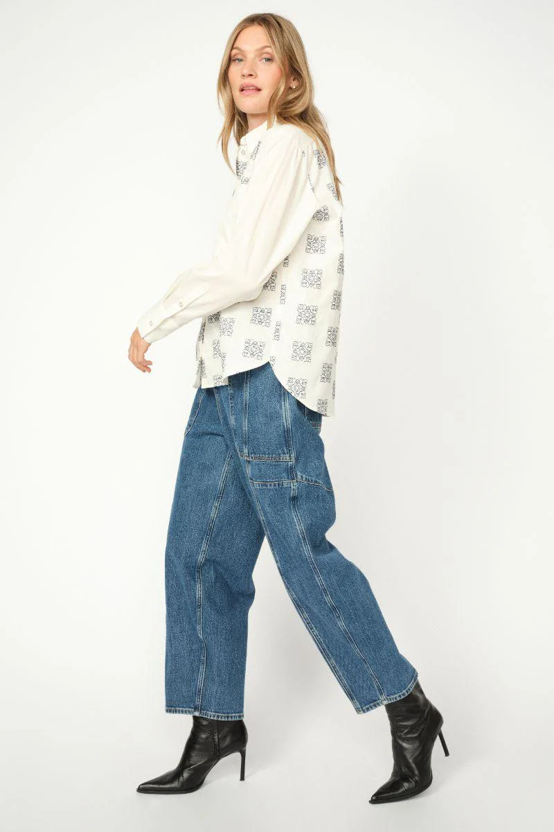 Weina Geo Shirt | Ecru | Skjorte fra Mos Mosh - Image 6