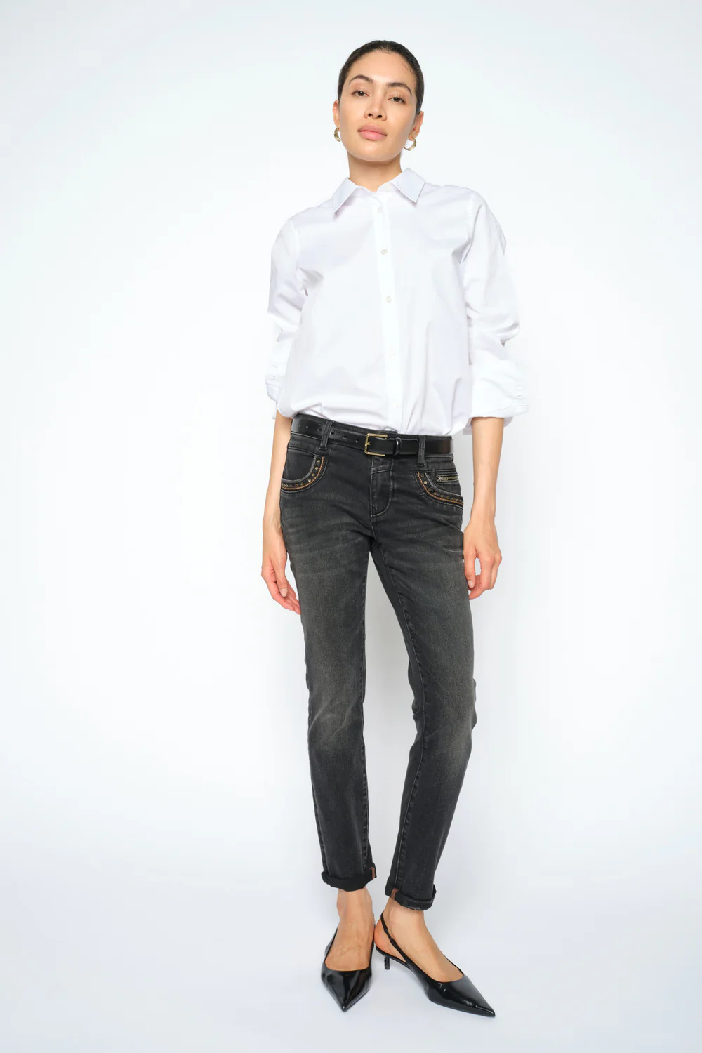 Winola Cotton Twil Shirt | White | Skjorte fra Mos Mosh - Image 3