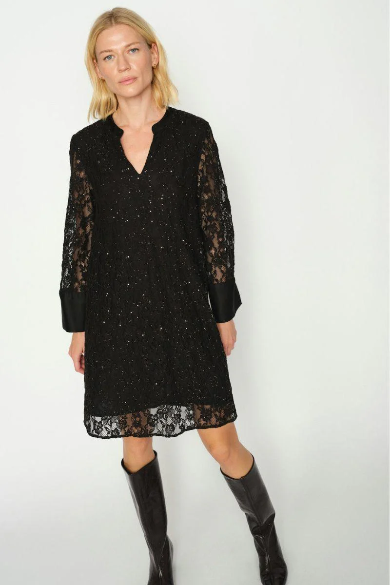 Yeni Lace Sequin Dress | Black | Kjole fra Mos Mosh - Image 3