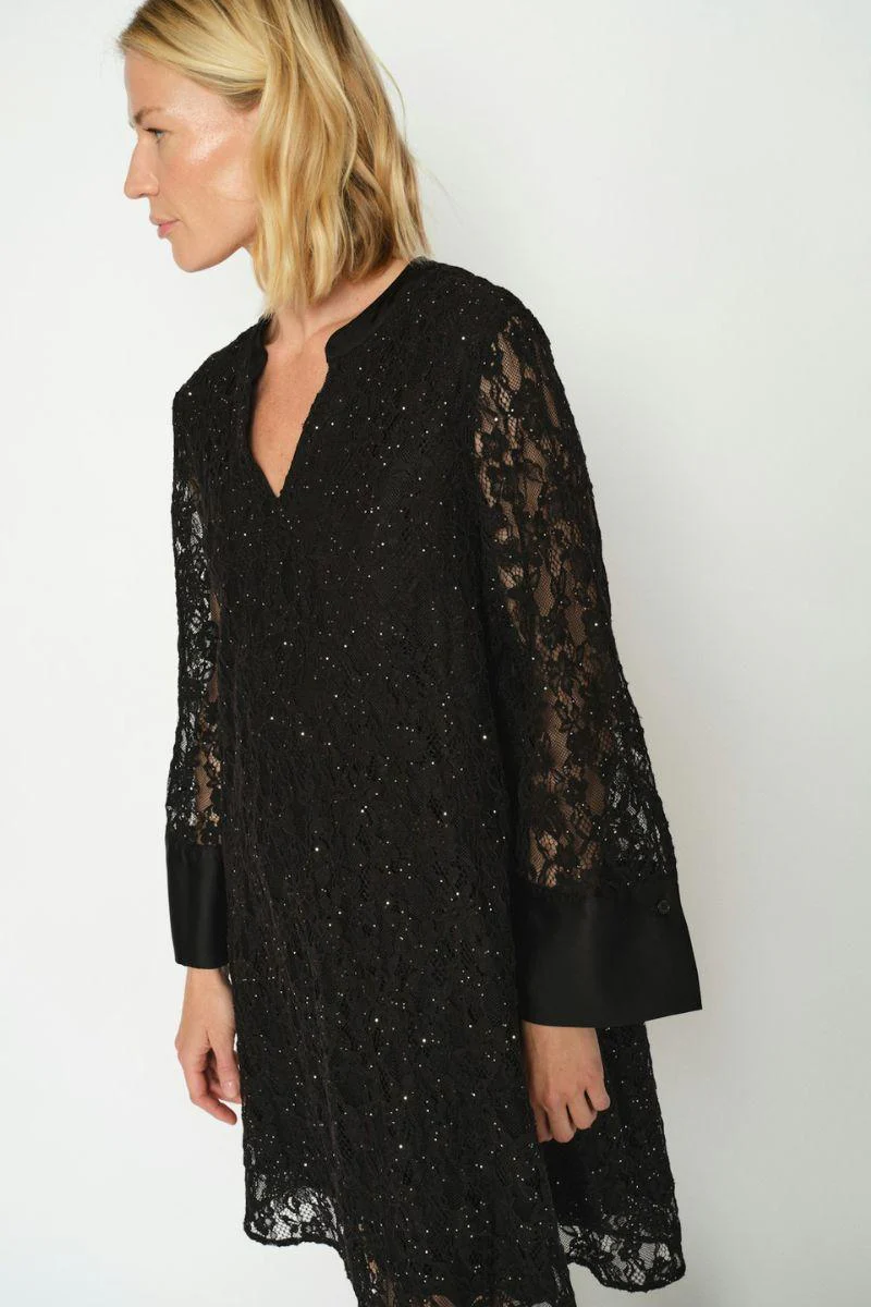 Yeni Lace Sequin Dress | Black | Kjole fra Mos Mosh - Image 5