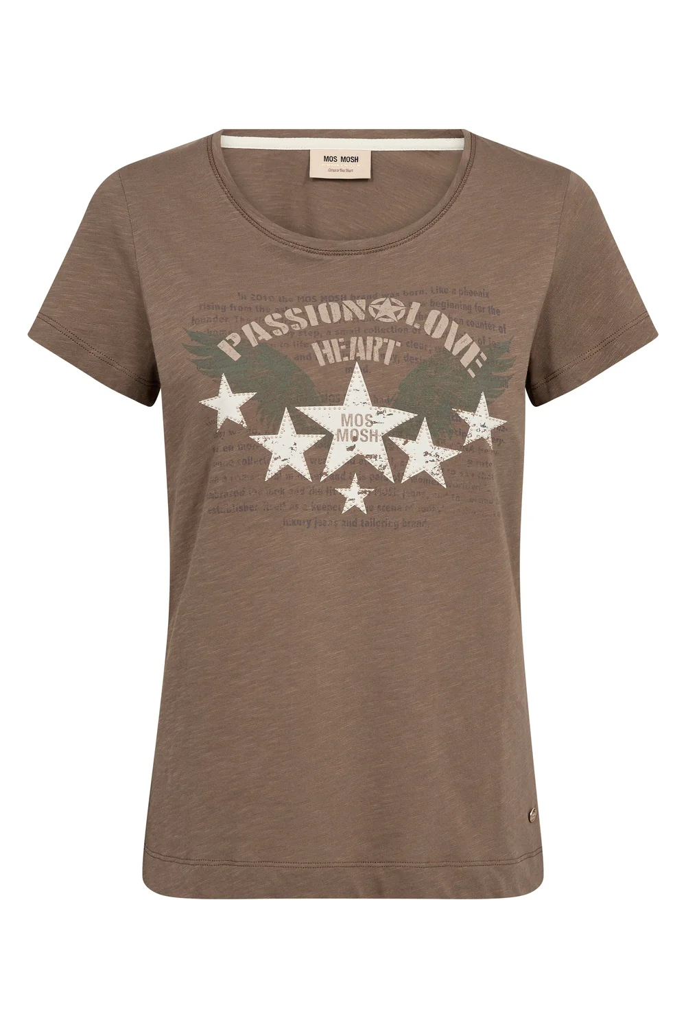 Zibba O-SS Tee | Chocolate Chip | T-Shirt fra Mos Mosh - Image 2
