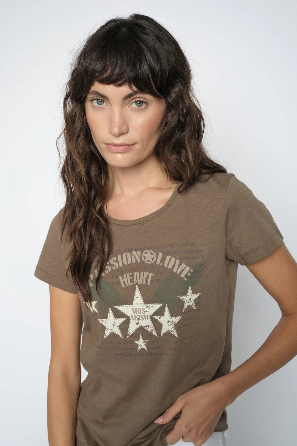 Zibba O-SS Tee | Chocolate Chip | T-Shirt fra Mos Mosh - Image 4