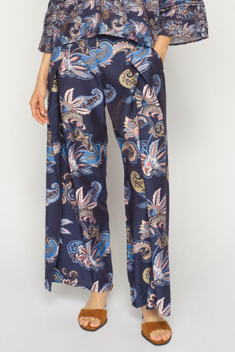 Zoke Paisley Pant Ankle | Crown Blue | Bukser fra Mos Mosh
