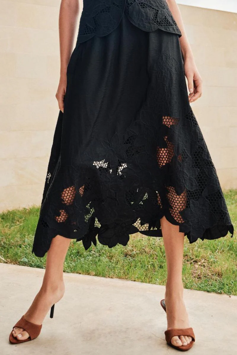 Zorai Brodie Skirt | Black | Nederdel fra Mos Mosh