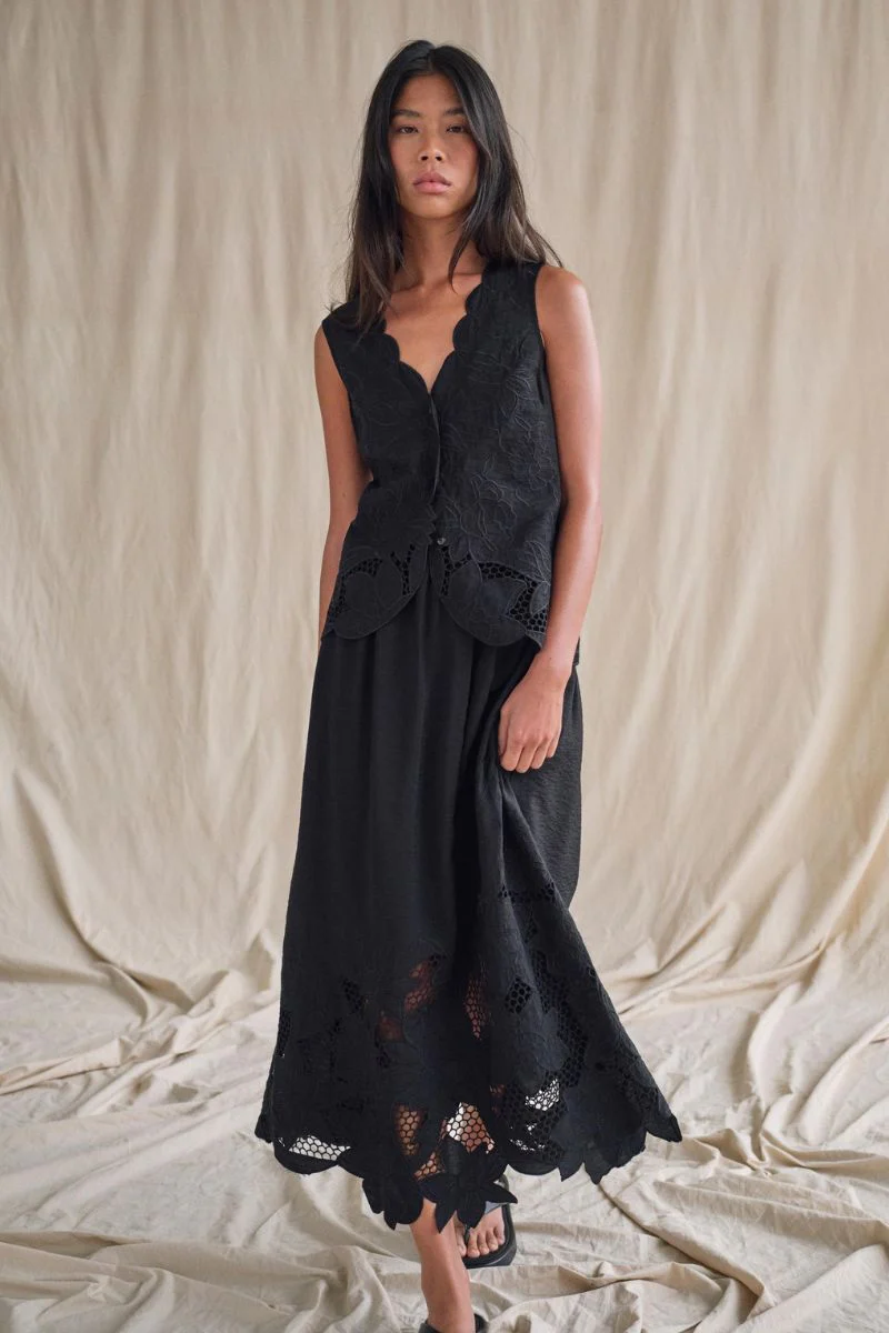 Zorai Brodie Skirt | Black | Nederdel fra Mos Mosh - Image 2