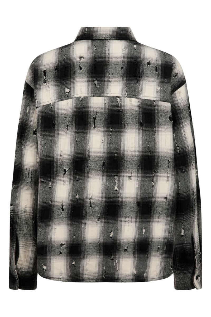 Moby Check Shirt 35900 | Black | Bluse fra Co'couture - Image 3