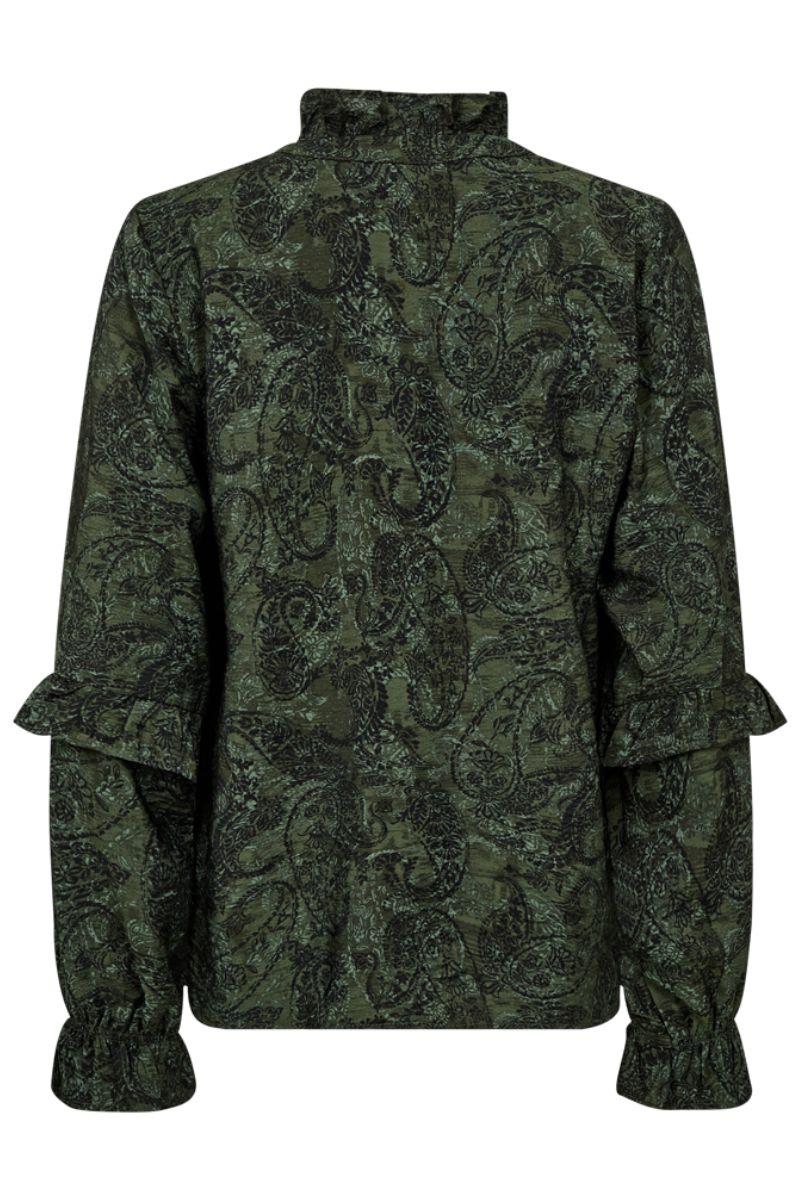 Molin Blouse 207073 | Kombu Green W. Black | Bluse fra Freequent - Image 2