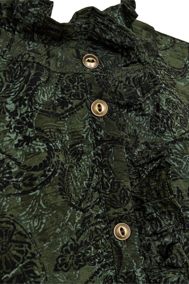 Molin Blouse 207073 | Kombu Green W. Black | Bluse fra Freequent - Image 3