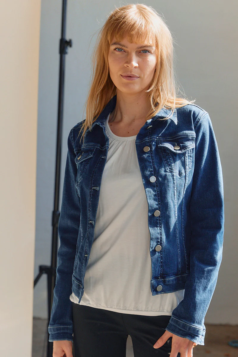 Molly Jacket | Dark Blue Denim | Jakke fra French Laundry - Image 11