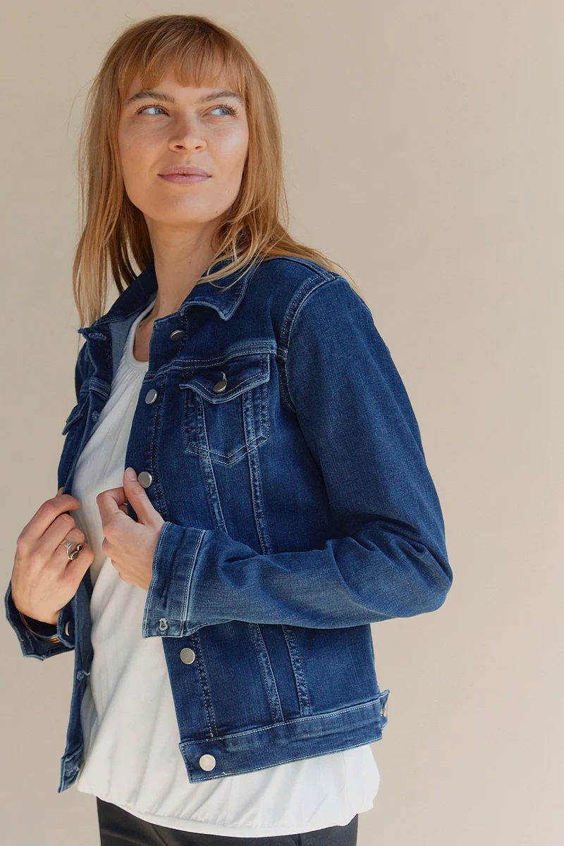 Molly Jacket | Dark Blue Denim | Jakke fra French Laundry - Image 5