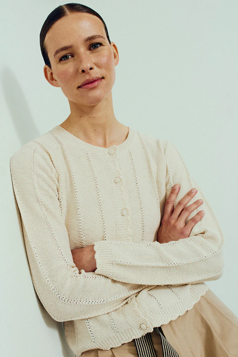 Mora Cardigan 207554 | Moonbeam | Cardigan fra Freequent