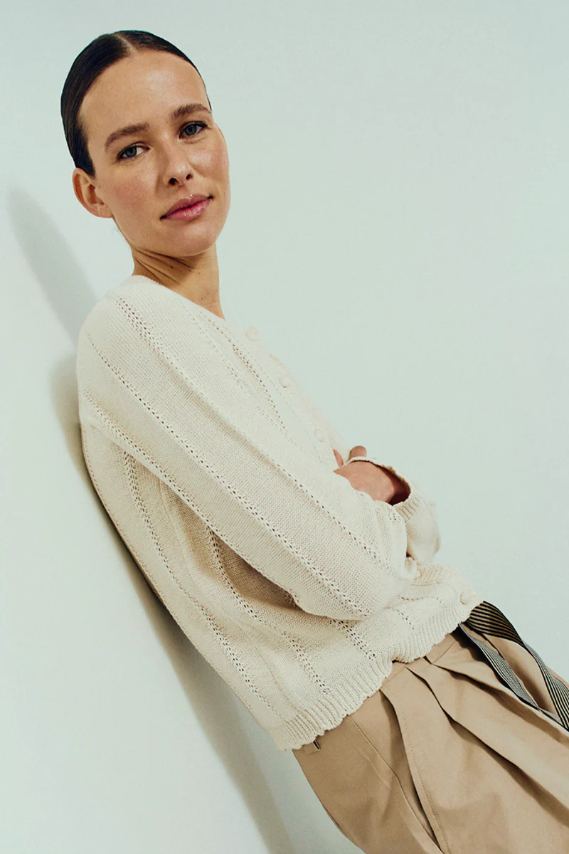 Mora Cardigan 207554 | Moonbeam | Cardigan fra Freequent - Image 6