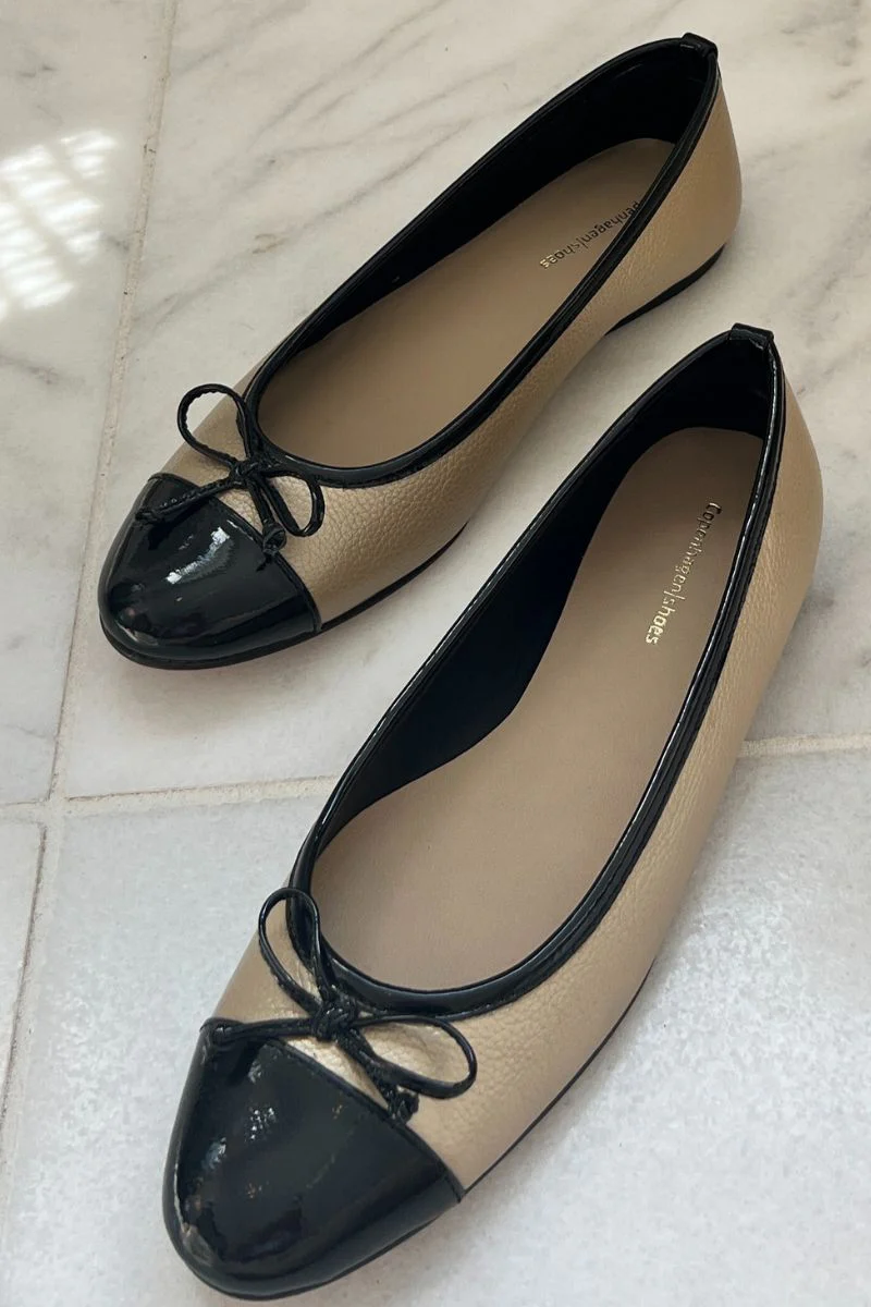 My Own Ballerinas | Gold/Black| Ballerina fra Copenhagen Shoes
