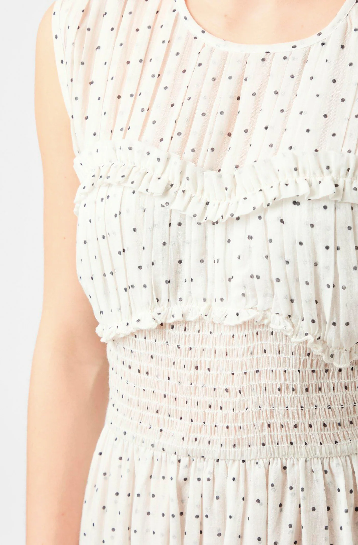 Myrna Dot Dress | White | Kjole fra Neo Noir - Image 4