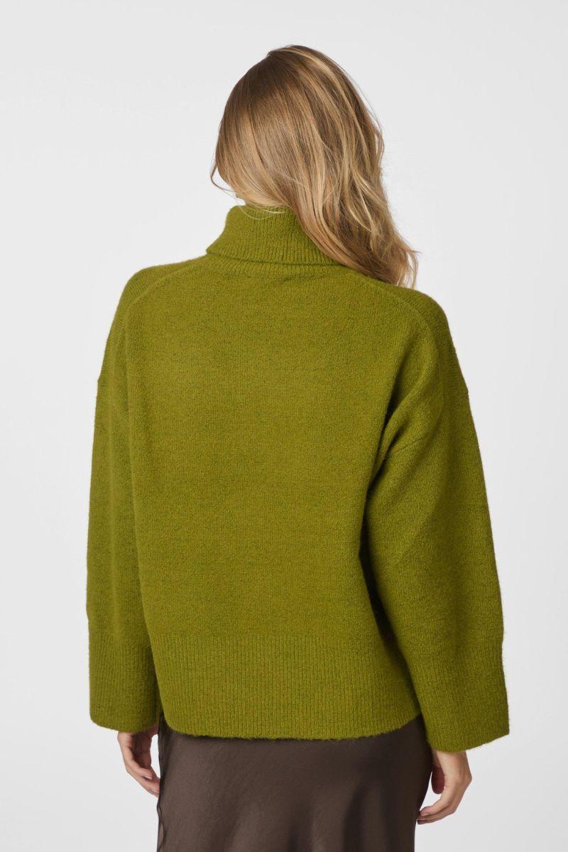 Naline Knit Blouse | Sage Green | Strik fra Neo Noir - Image 6