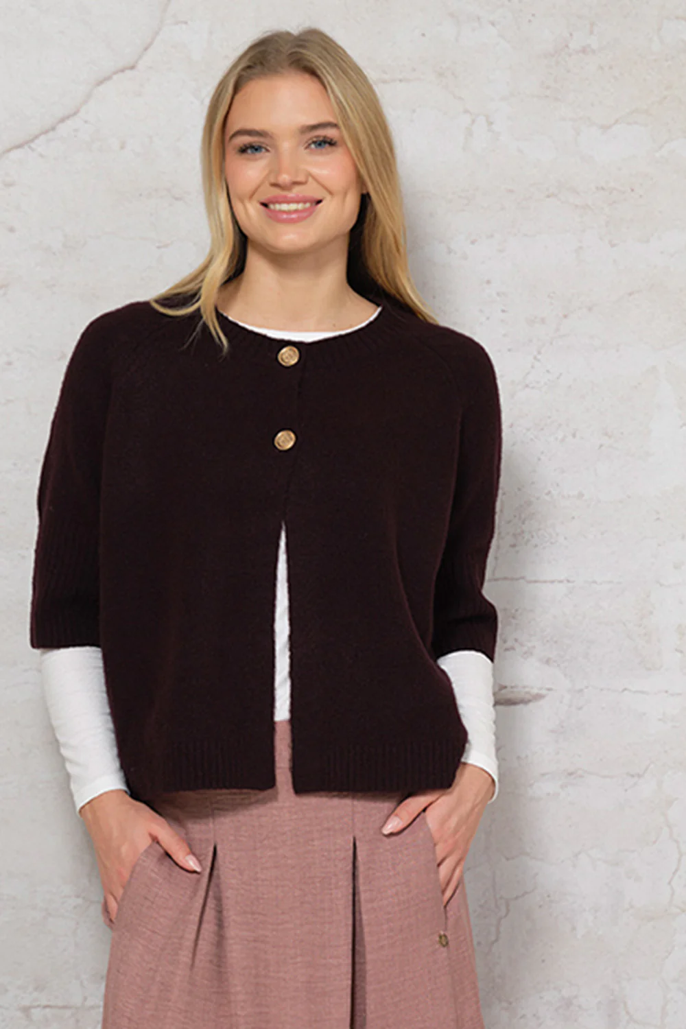 Naomi Knit Cardigan 2917 | Bordeaux | Cardigan fra Prepair - Image 5