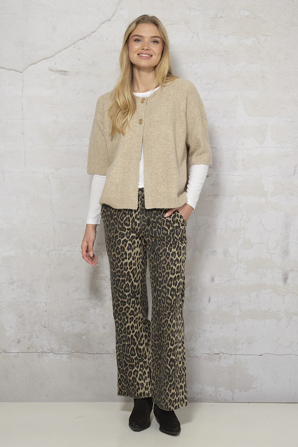 Naomi Knit Cardigan 2917 | Sand | Cardigan fra Prepair - Image 8