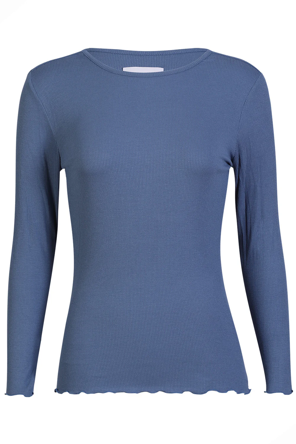 Natalia Ls Round Neck Blouse | Dusty Blue | Bluse fra Liberté - Image 2