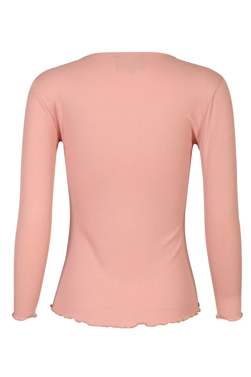 Natalia Ls Round Neck Blouse | Dusty Rose Solid - Image 4