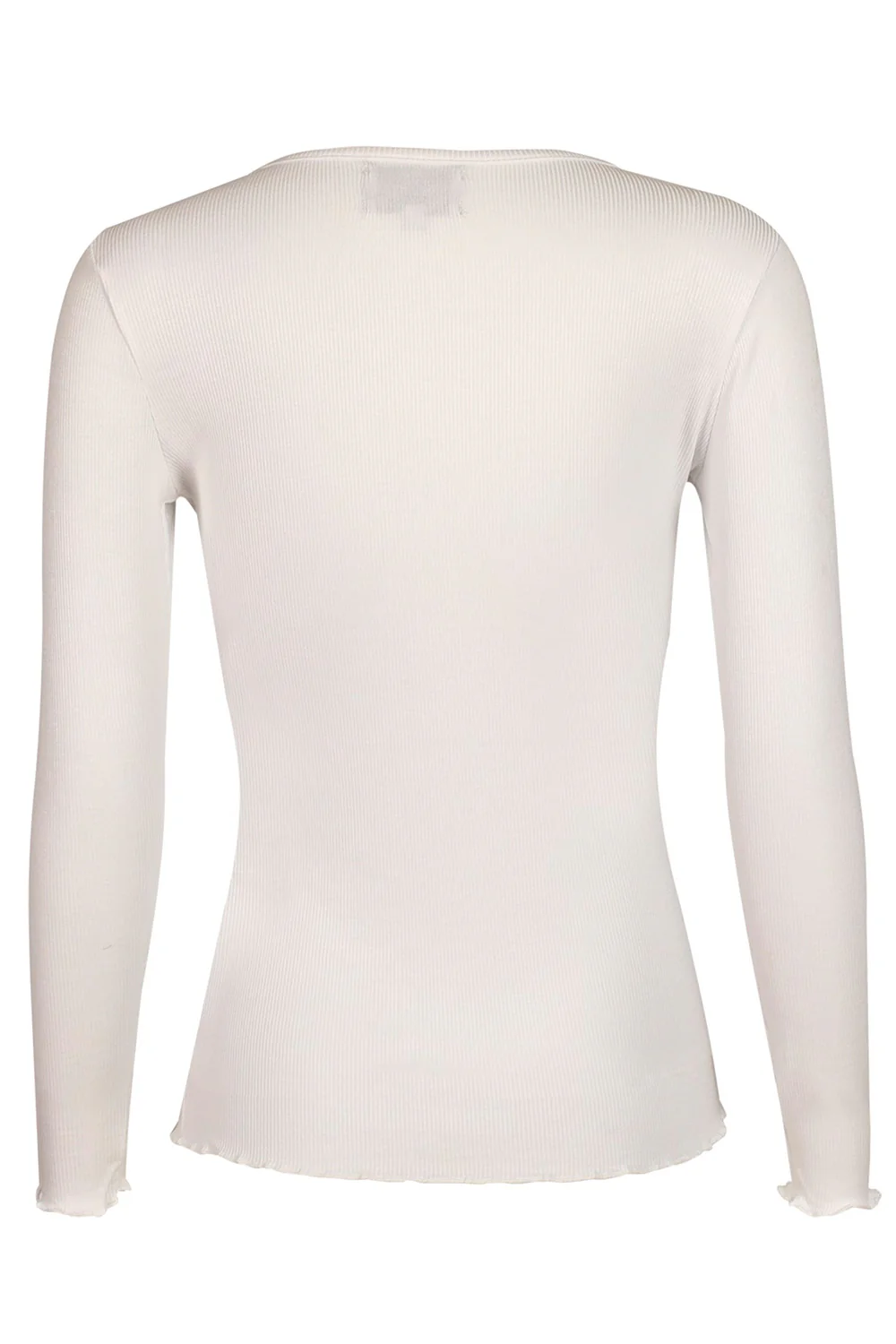 Natalia Ls Round Neck Blouse | White Solid - Image 4