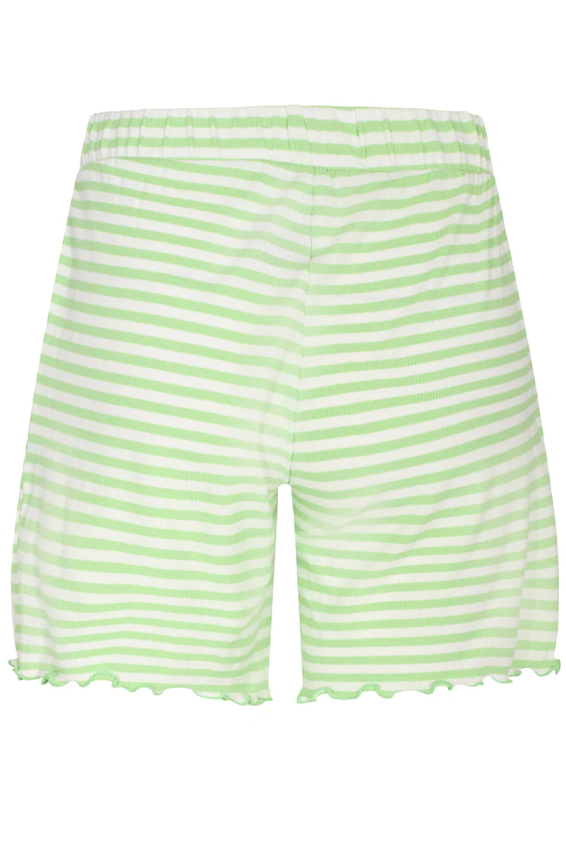 Natalia Shorts | Lime Green Creme Stripe | Shorts fra Liberté - Image 2