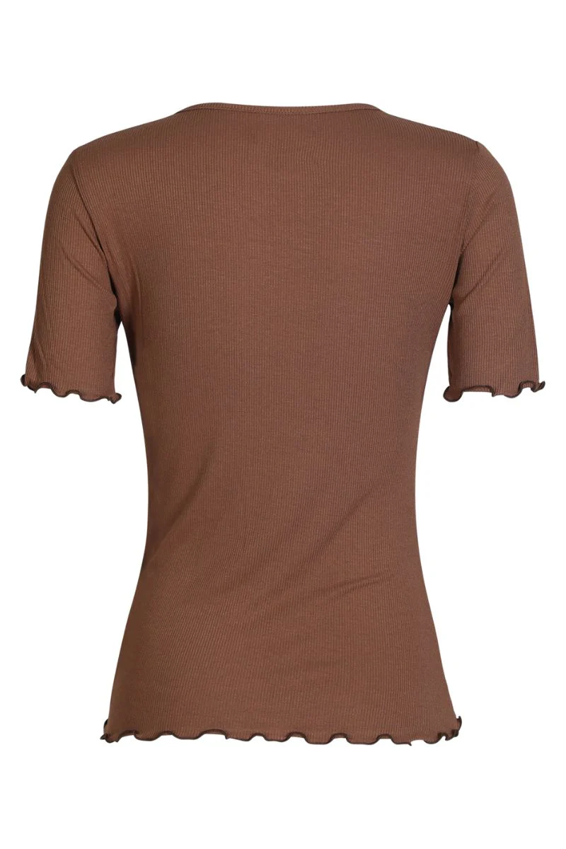 Natalia Ss Blouse | Brown Solid - Image 4