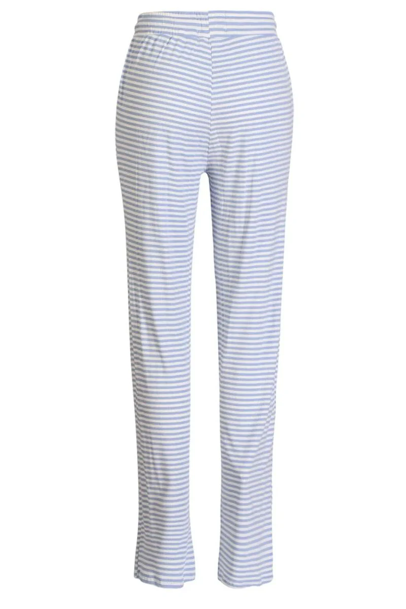 Natalia Straight Pants | Light Blue White Stripe | Bukser fra Liberté - Image 4