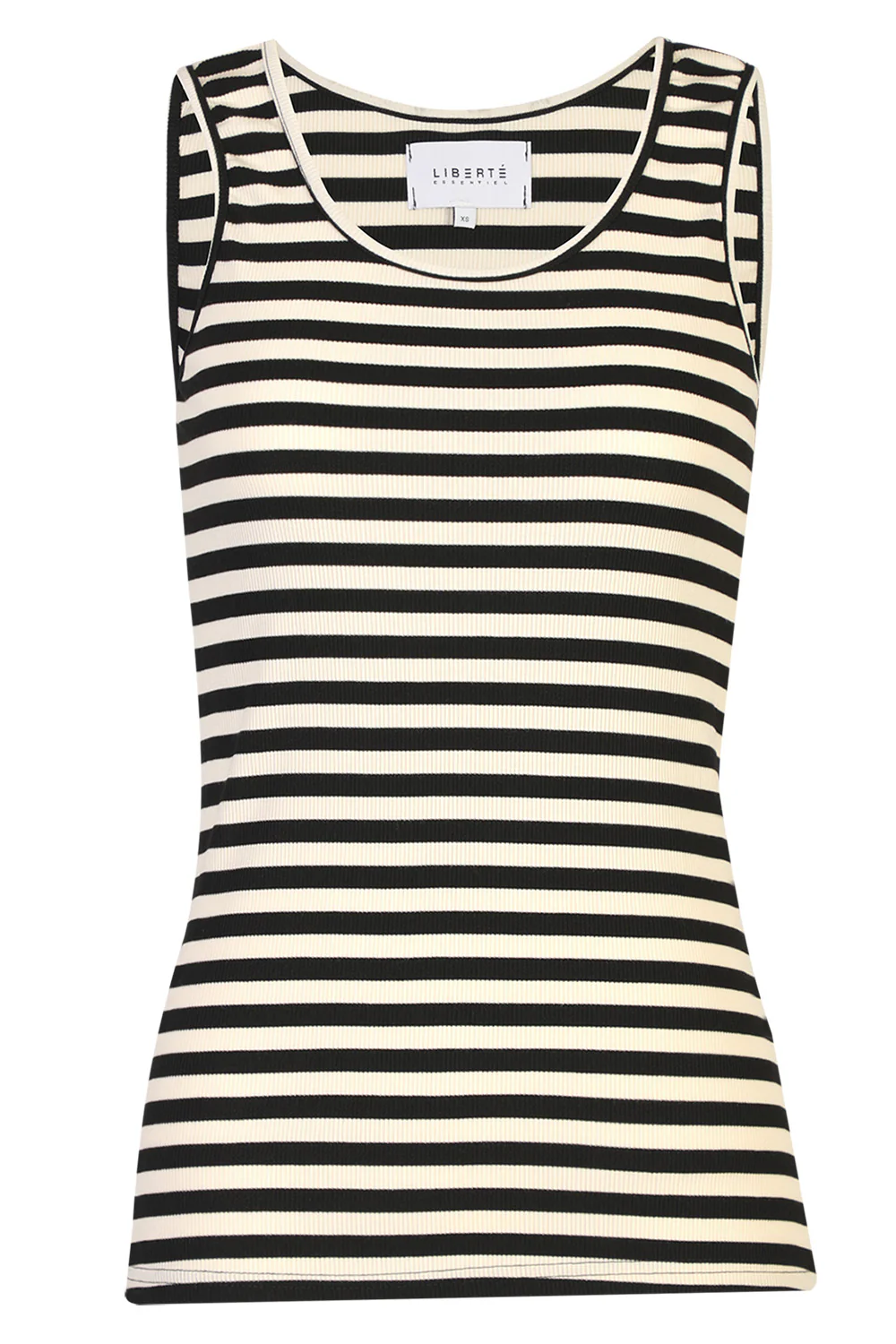 Natalia Tank Top | Black Creme Stripe