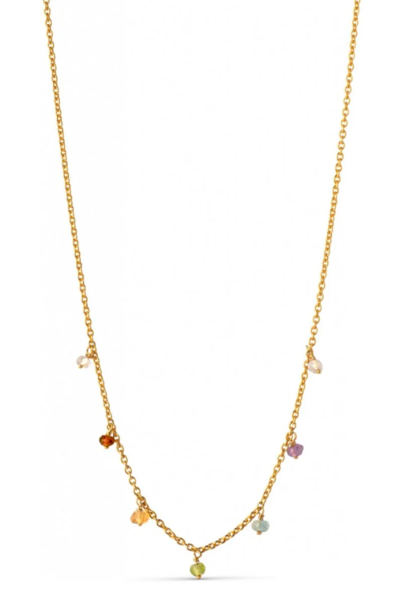 Necklace Feline | Mixed Gemstones | Halskæde fra Enamel