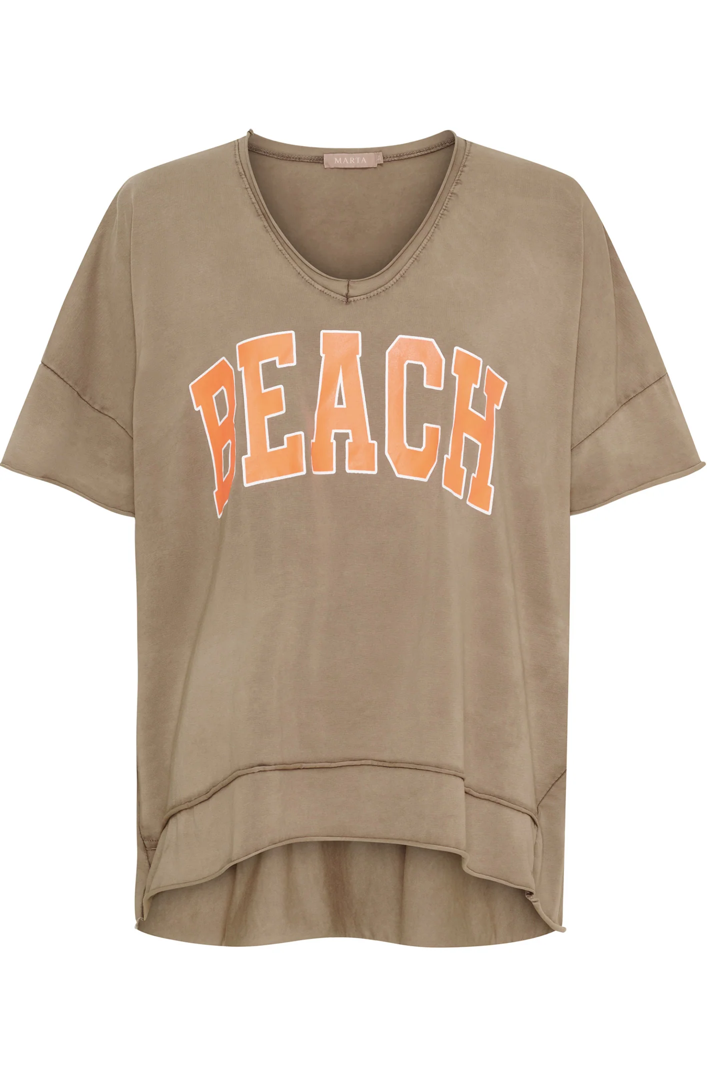 Nella Tee | Marrone/Arancio | T-shirt fra Marta du Chateau
