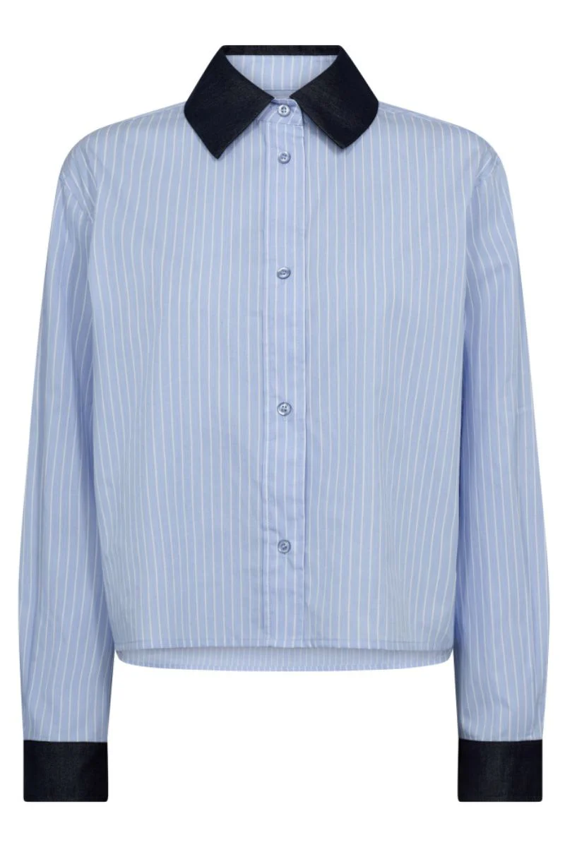 Nelson Stripe Shirt 35936 | Pale Blue | Bluse fra Co'couture - Image 2