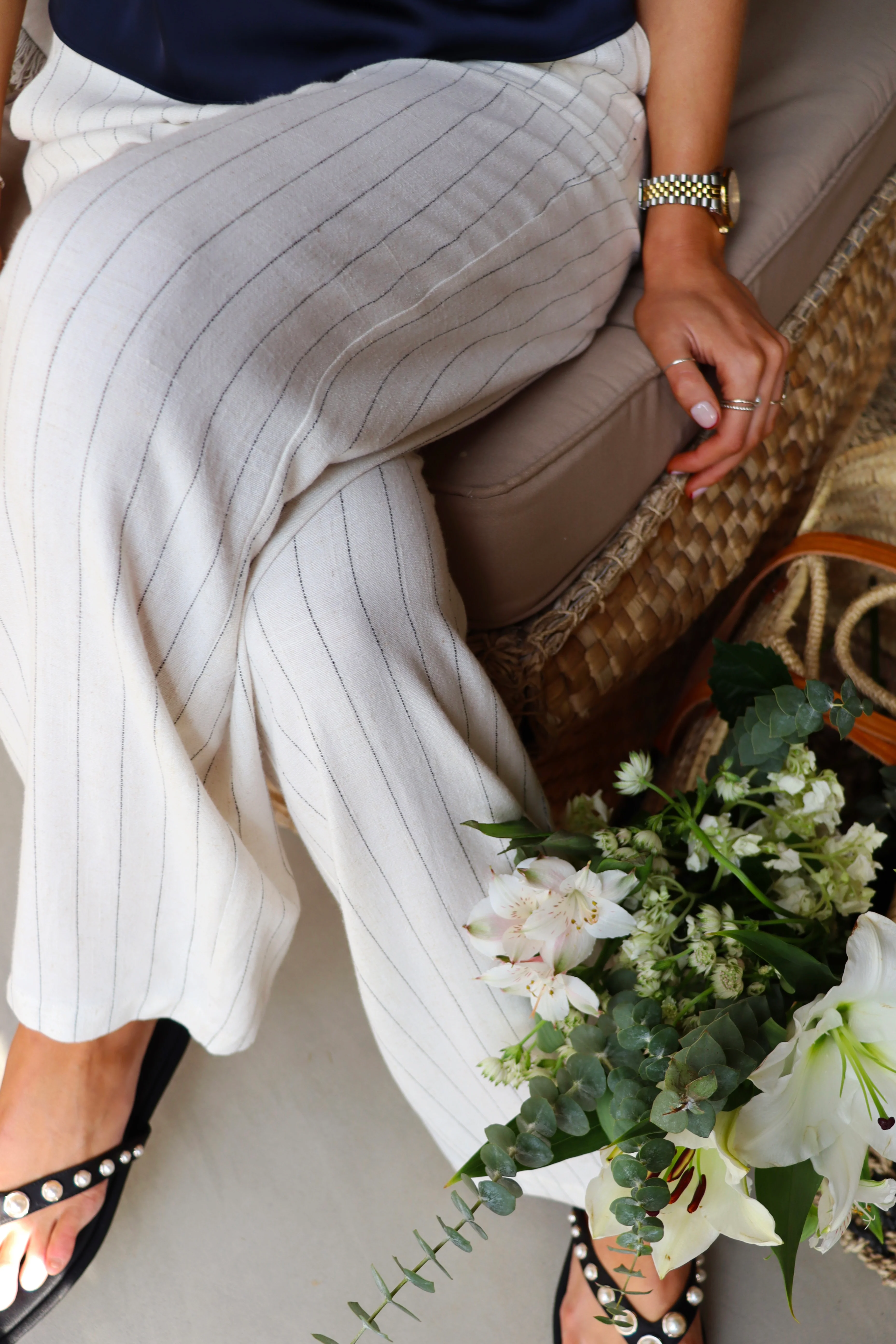 Neo Pants | Nature Pinstripe | Bukser fra Liberté - Image 3