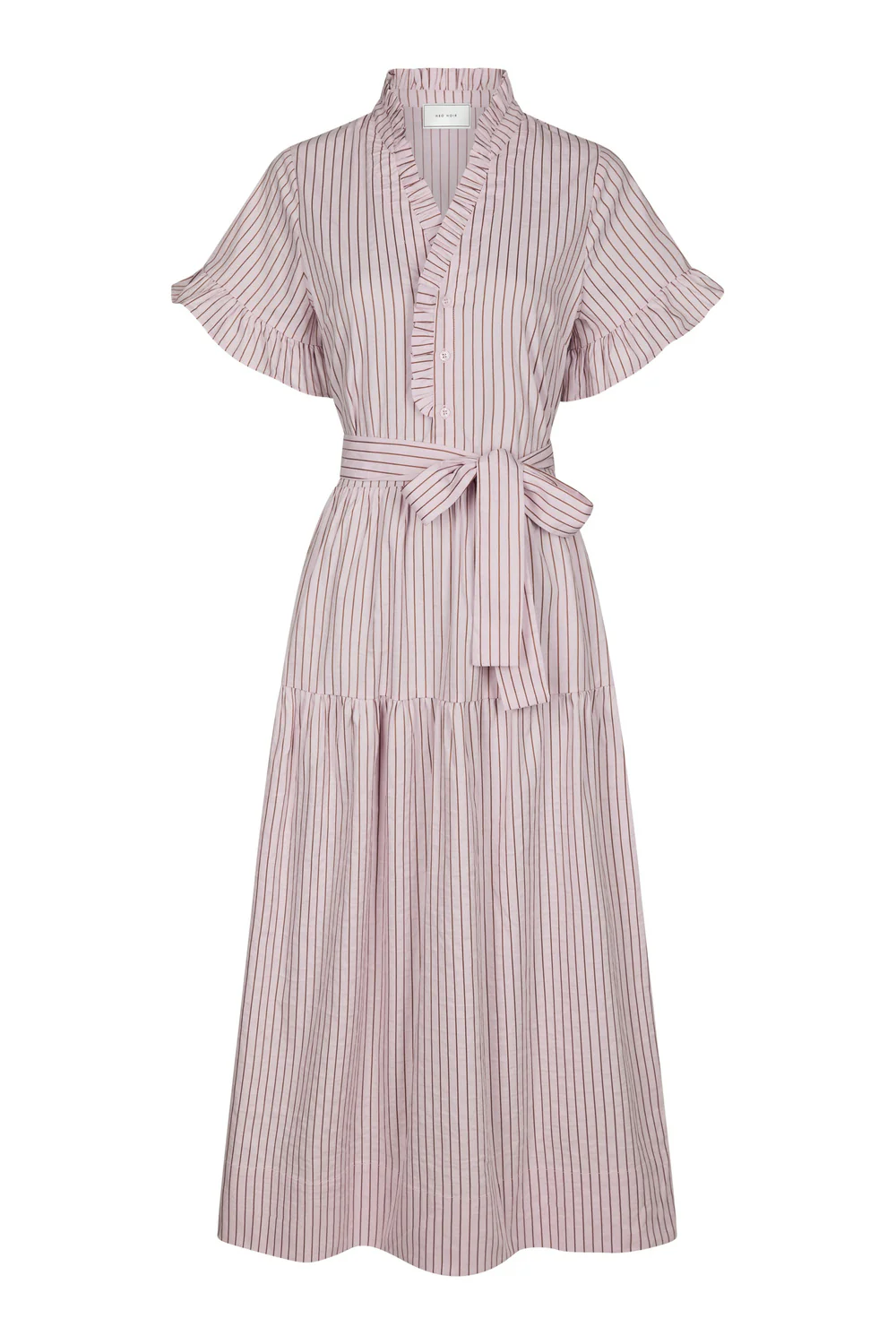 Nessie Structure Stripe Dress | Light pink | Kjole fra Neo Noir