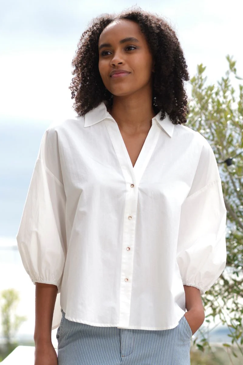 Nicole Blouse 2783 | Off white | Bluse fra Prepair