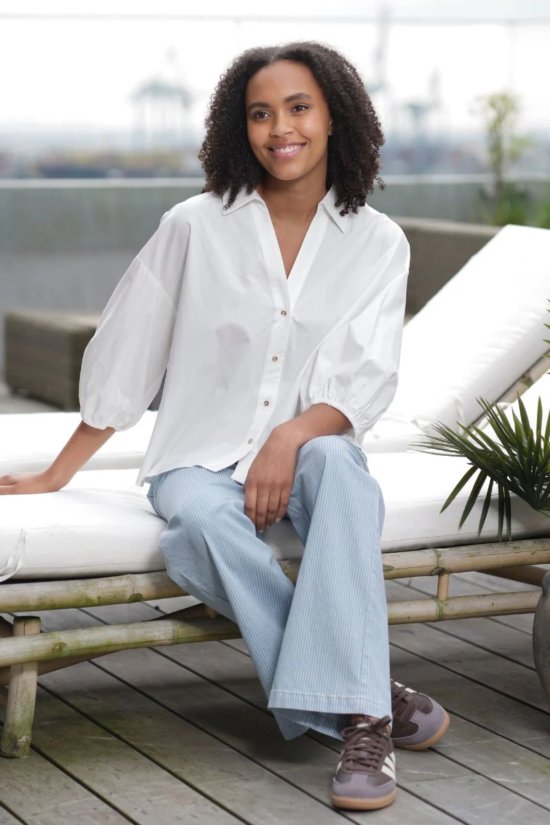 Nicole Blouse 2783 | Off white | Bluse fra Prepair - Image 3