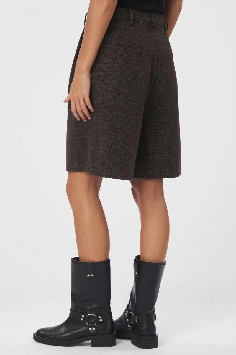 Nika Mini Check Shorts | Brown Melange | Shorts fra Neo Noir - Image 6